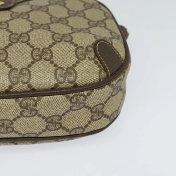 GUCCI GG Supreme Web Sherry Line Bag PVC Beige Gold 89 02 066 Auth BA2473 - Picture 12 of 15